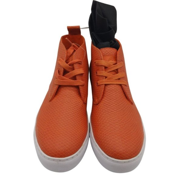 NWOB- Blvckscvle Orange Snakeskin Sneaker Style Shoes Size 9 & 10 - Picture 4 of 7